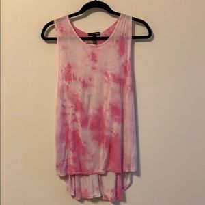 Tie-Dye Tank Top with Open Back